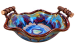 Copper &amp; Natural Driftwood Handles Bowl 