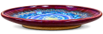 Blue &amp; Burgundy Ceramic Plate